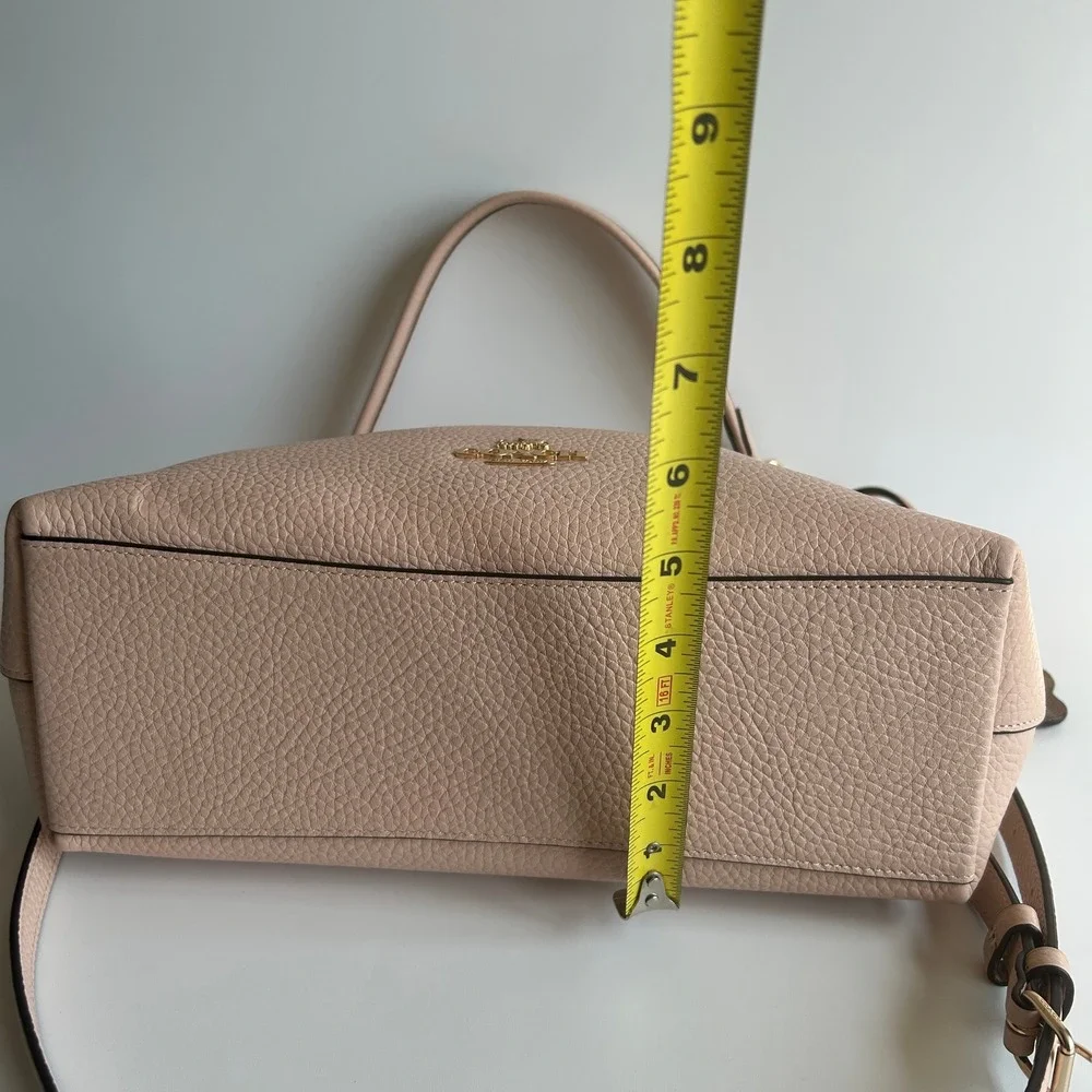 Coach Laurel Shoulder Bag Cream Tan Pebbled Leather Bag CBH81